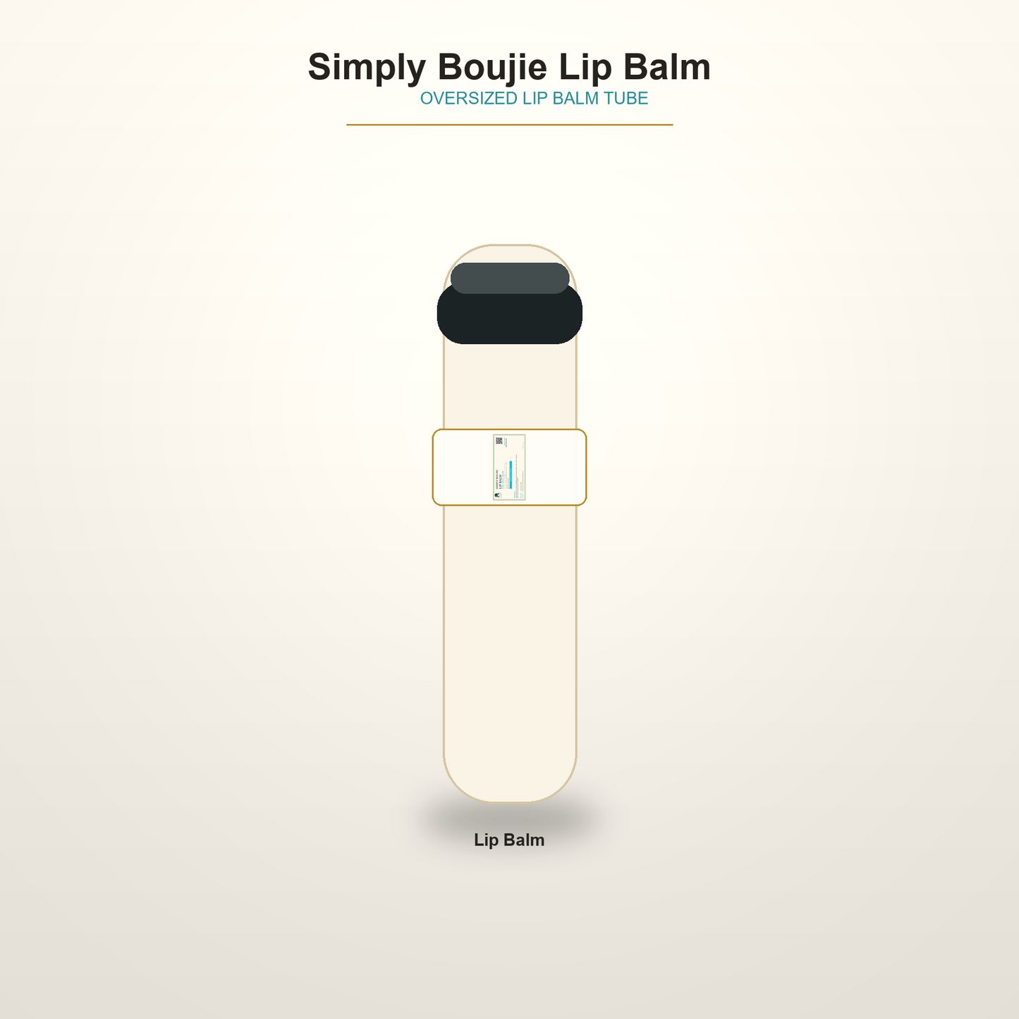 Simply Boujie oversized lip balm tube with new label