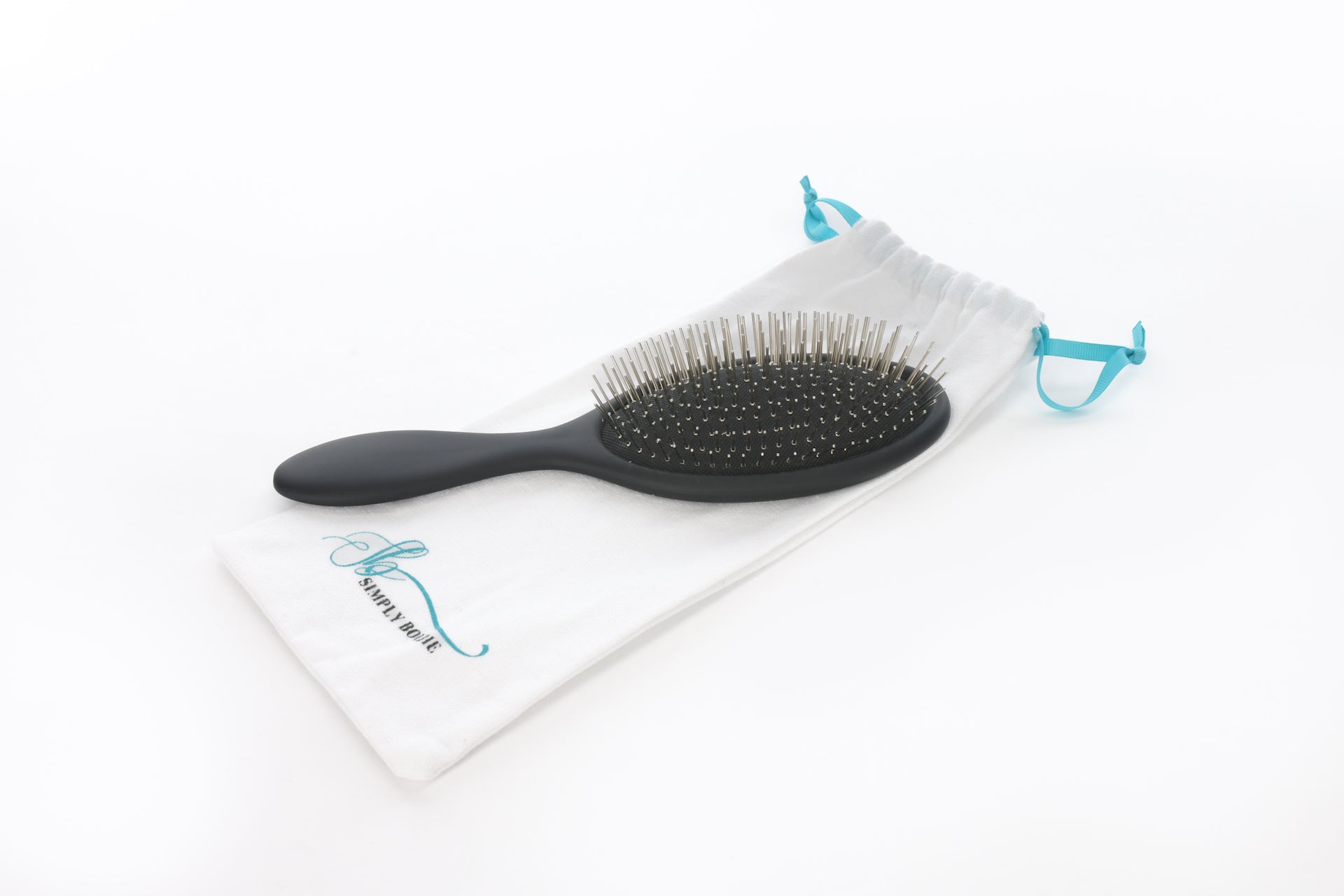 Dry Wet Detangler Hair Brush Luxury Metal Bristle Brush with Solid Polymer Handle for Natural Hair Wigs or Extensions Detangling Brush for