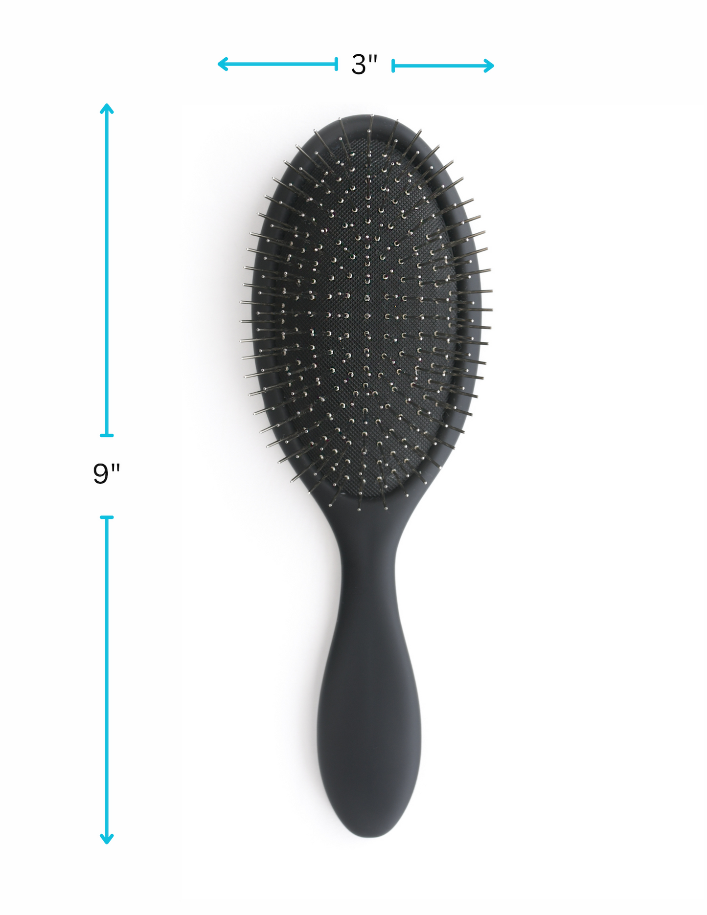 Dry & Wet Detangler Hair Brush – Luxury Metal Bristle Brush with Solid Polymer Handle for Natural Hair, Wigs, or Extensions – Detangling Brush for Curly, Straight, Fine, or Thick Hair by Simply Boujie