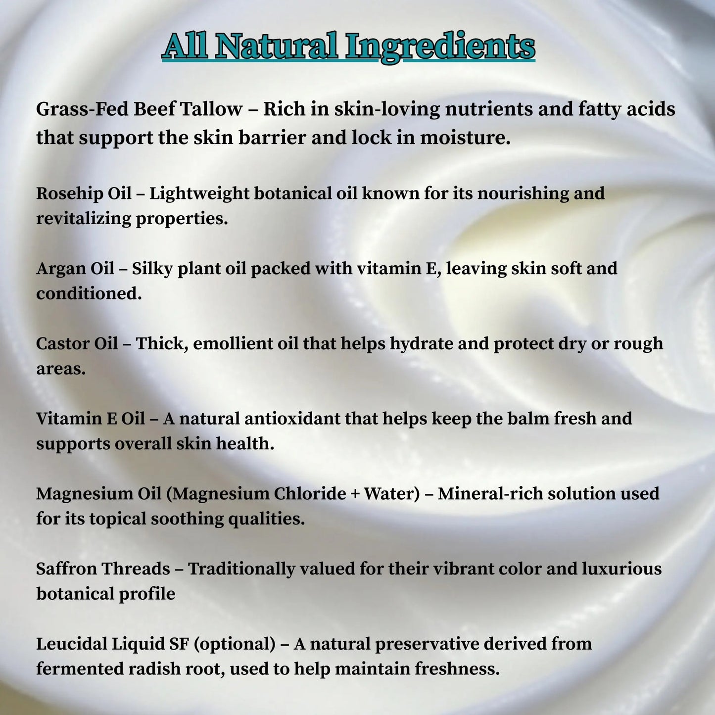 Whipped Magnesium Tallow Balm: Unscented Body Butter for Dry Skin