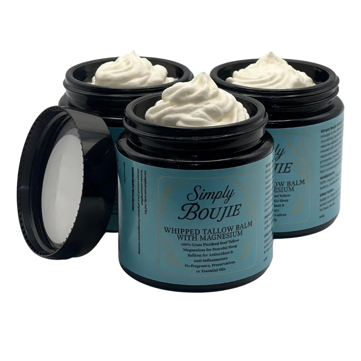 Whipped Magnesium Tallow Balm: Unscented Body Butter for Dry Skin