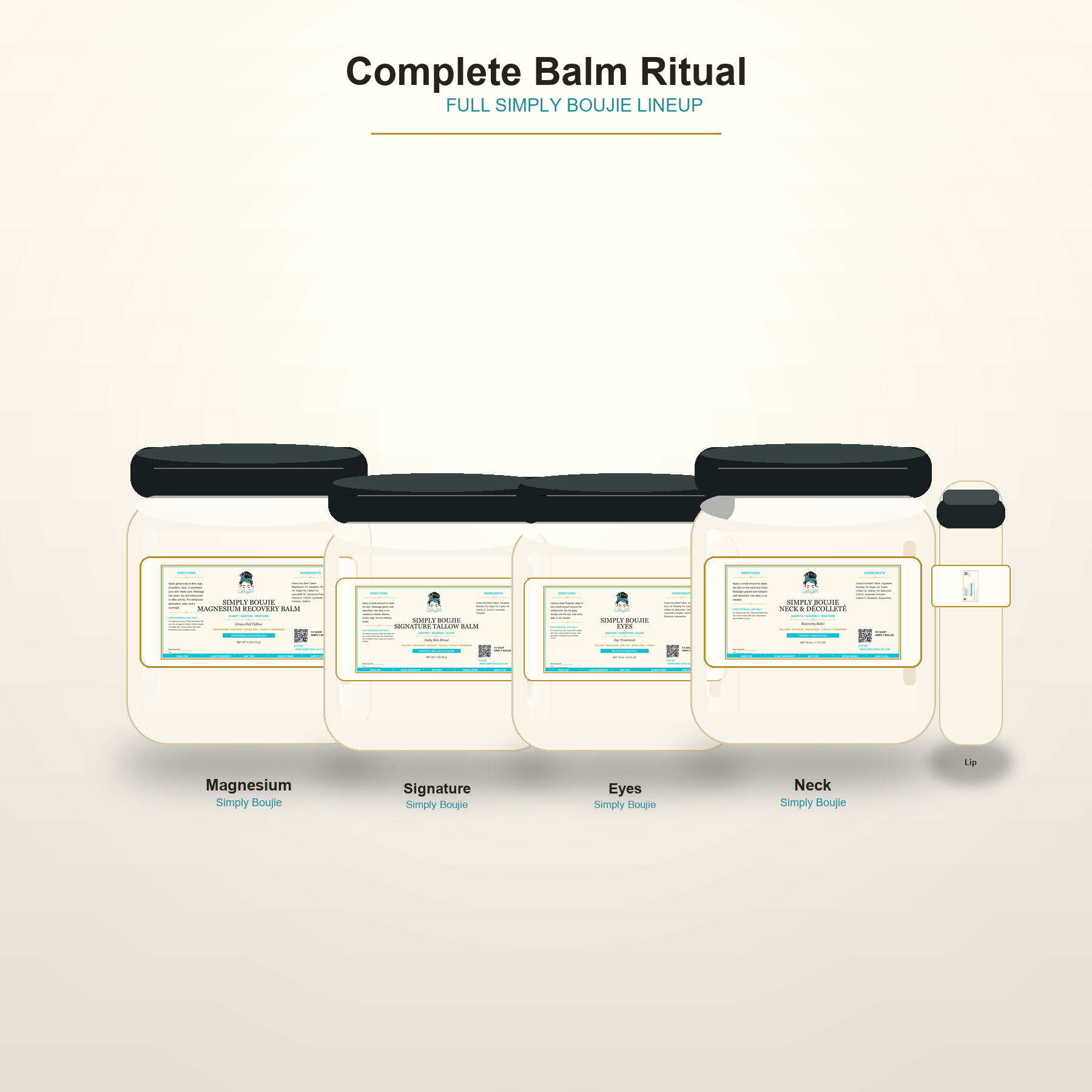 Simply Boujie Complete Balm Ritual with new labels