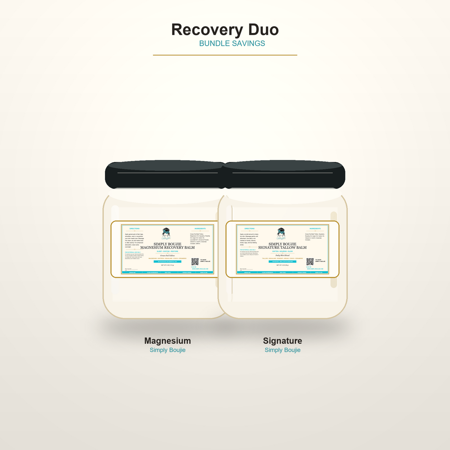 Simply Boujie Recovery Duo with new labels