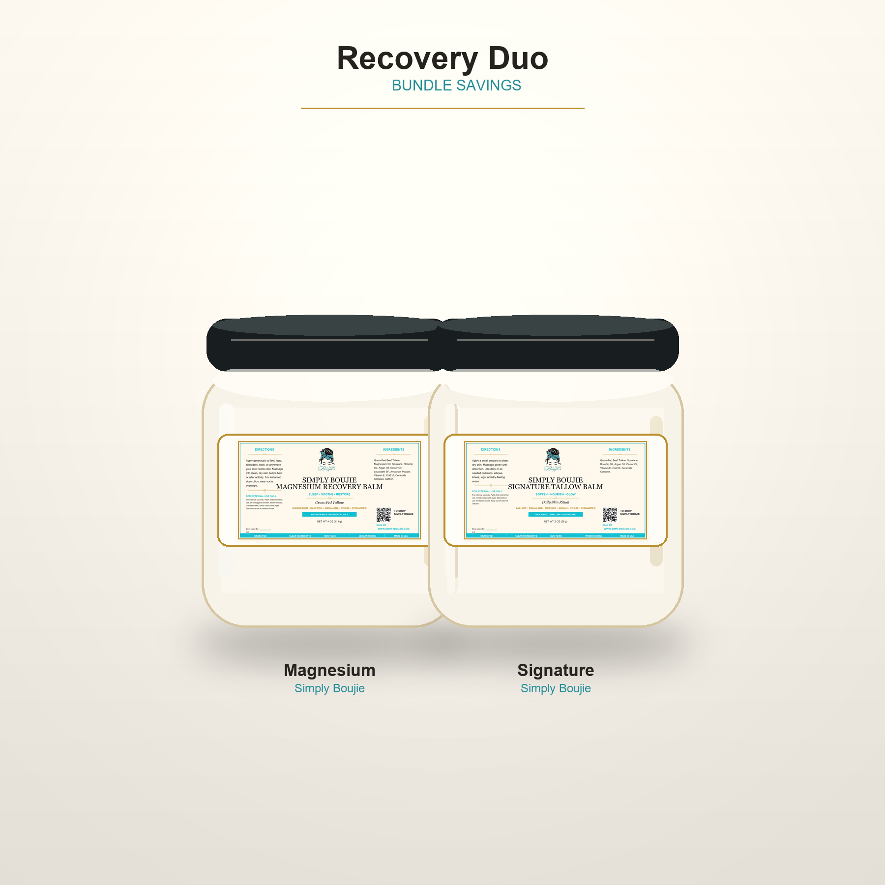 Simply Boujie Recovery Duo with new labels