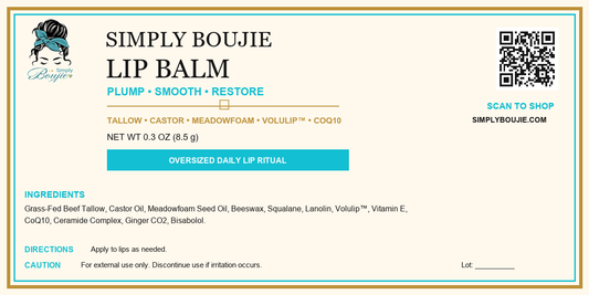 Simply Boujie Glow Starter Set label - Simply Boujie