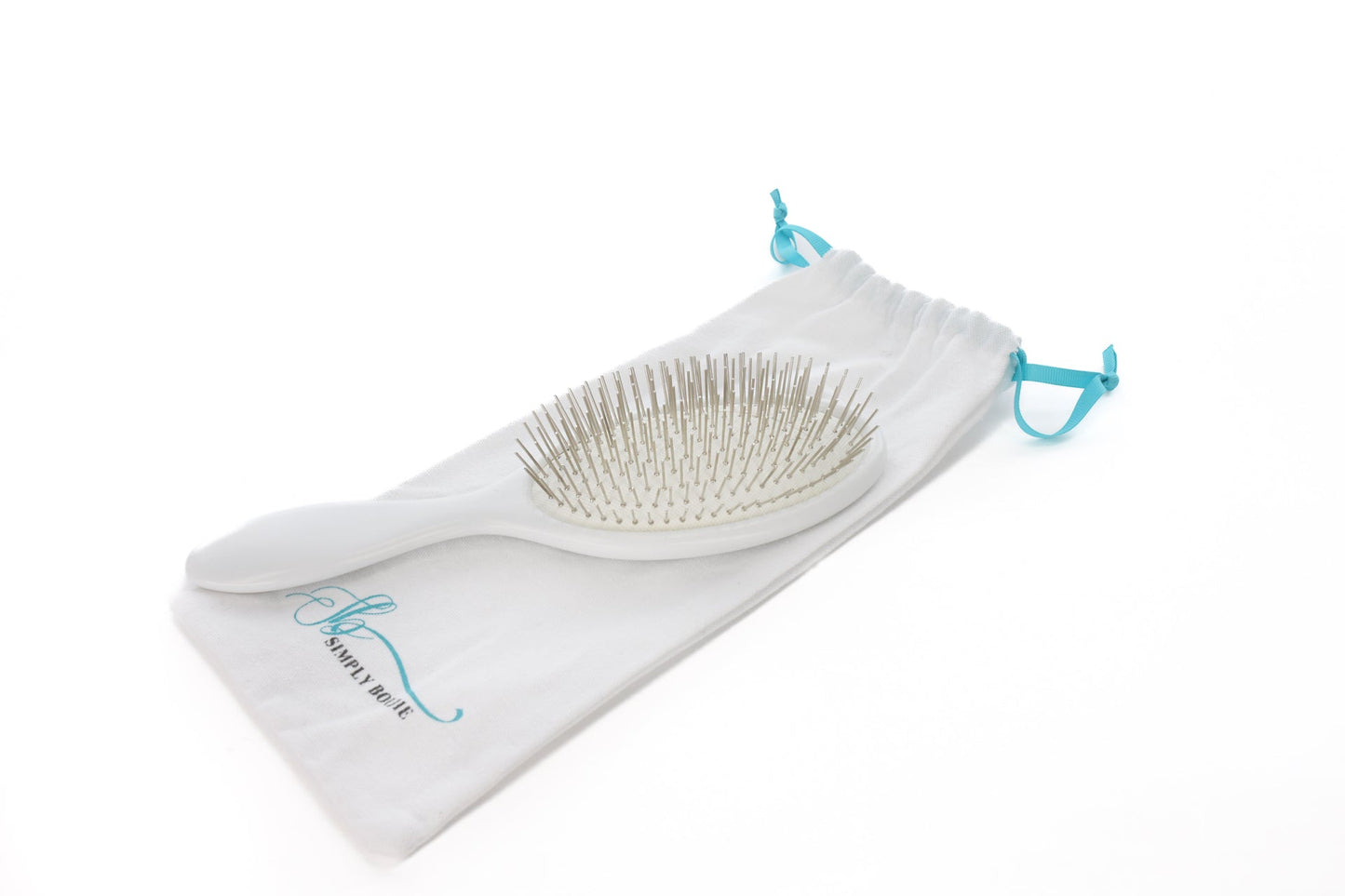 Simply Boujie white detangling hair brush